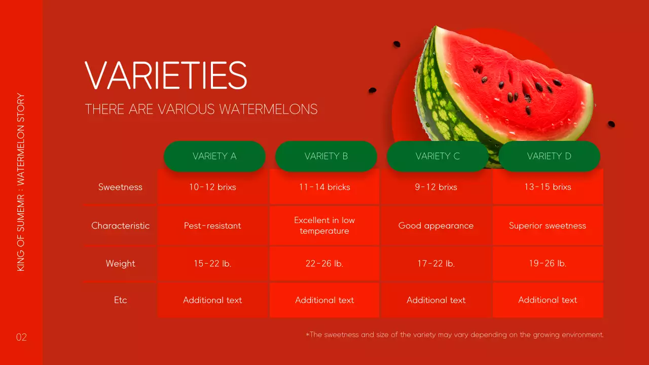 레드 모던 프루트 광고 프리젠테이션