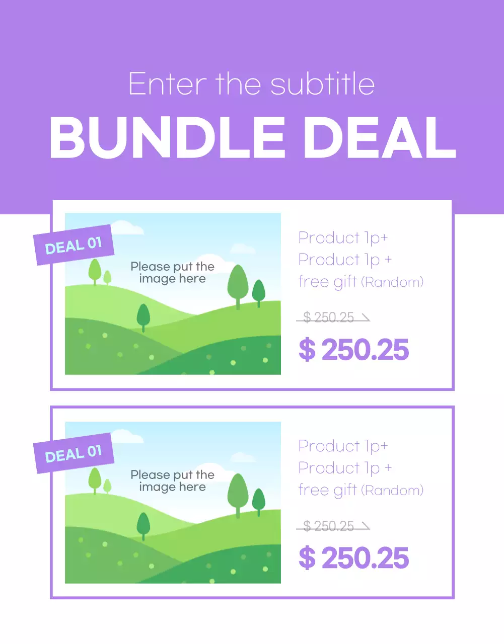 Purple Modern Product Promotion Poster