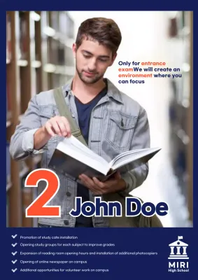 Blue Modern Education Promotion Poster