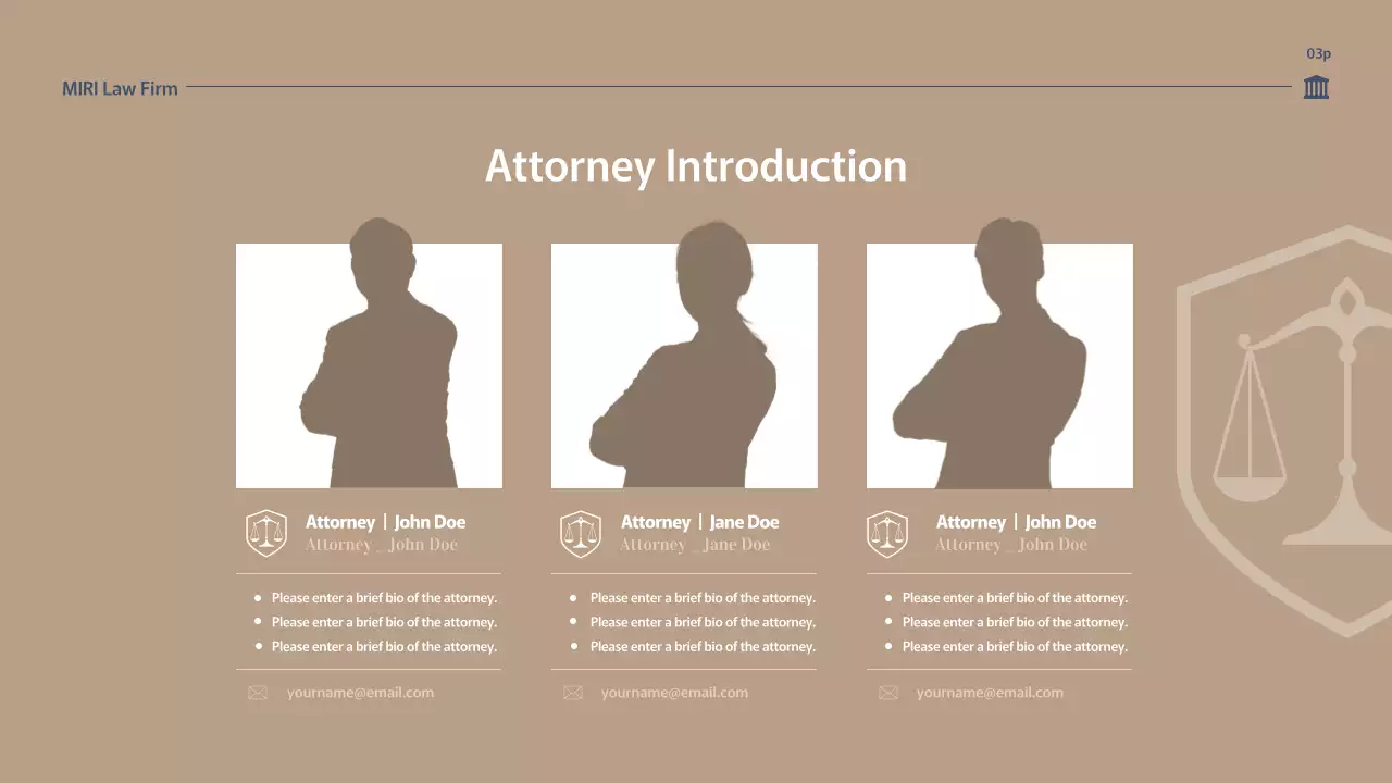 Blue Professional Law Meeting Agenda Presentation