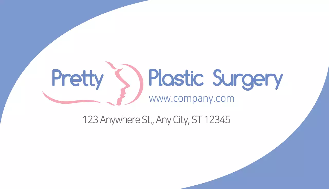 Blue Professional Plastic Surgery Advertisement Business Card
