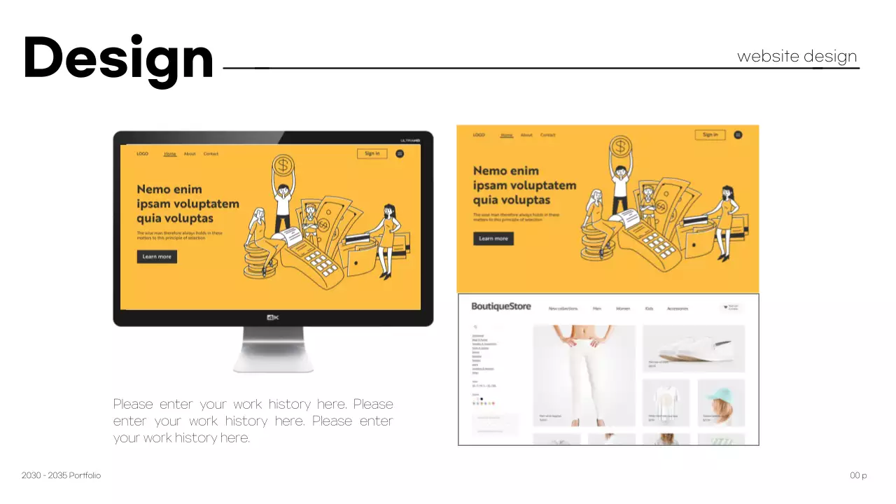 Black Minimal Design Portfolio Presentation