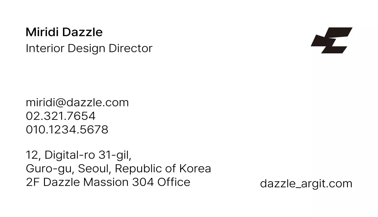 Kartu Nama Minimal Putih