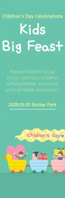 Banner de evento infantil Mint Playful