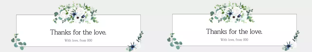 Hadiah Terima Kasih Bingkai Bunga Abu-abu