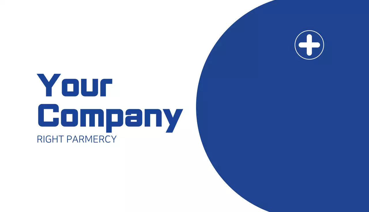 Blue Modern Pharmacy Business Card