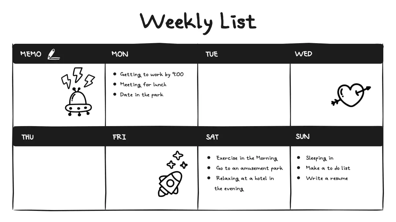 Black Minimal Diary Planner Presentation