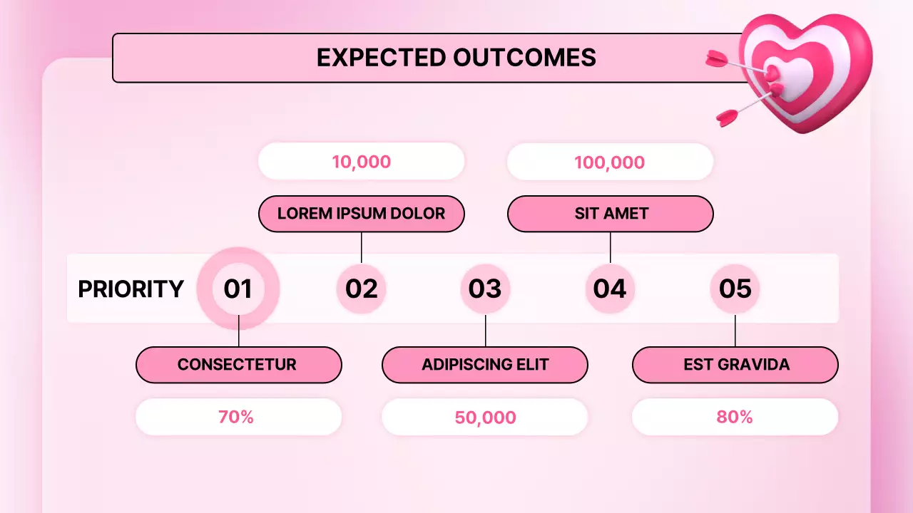 Pink 3D illustration cute Valentine's Day plan