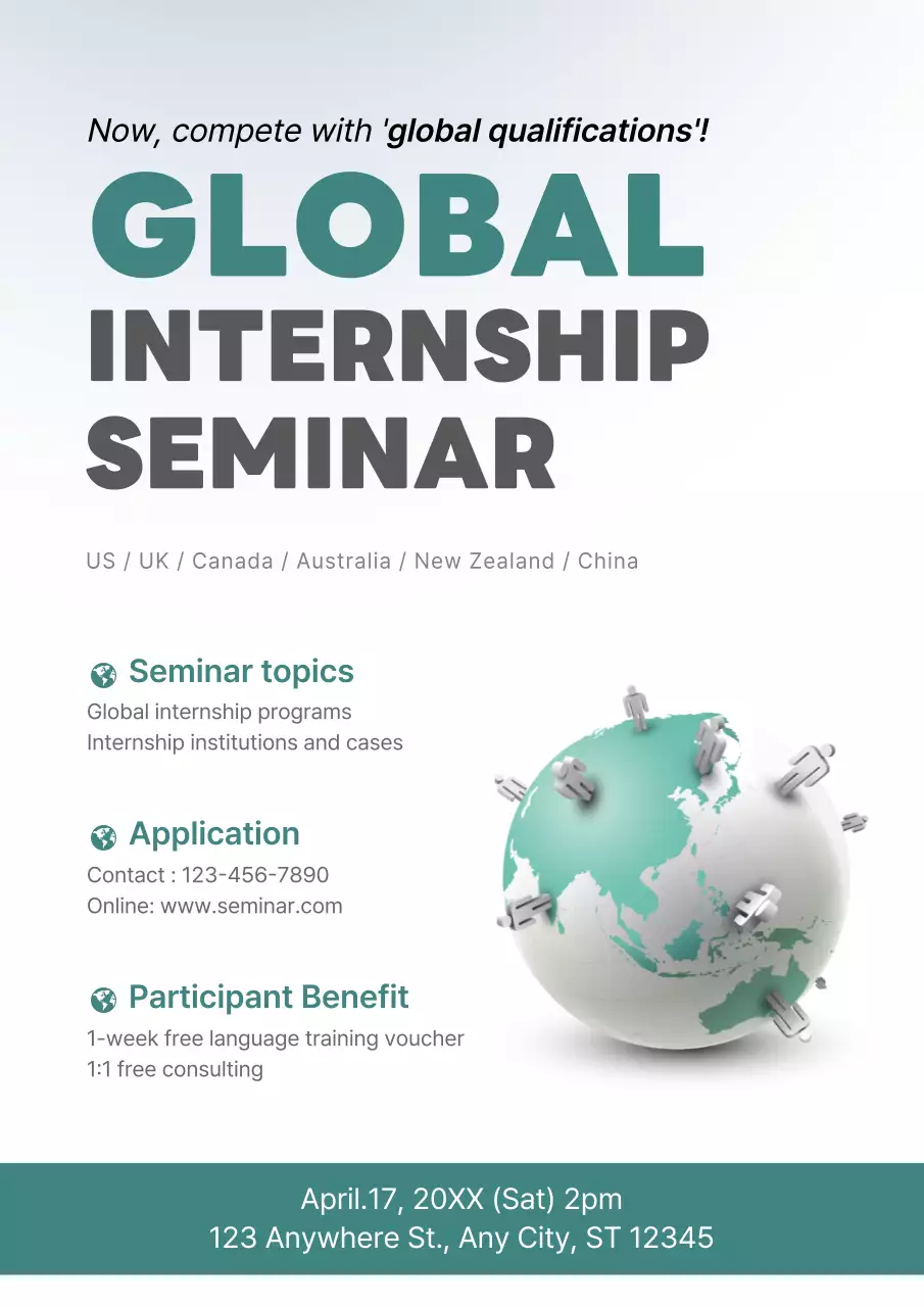 Mint Modern Internship Seminar Announcement Poster