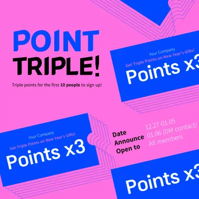 Pink Trendy Points Promotion Social Media Post