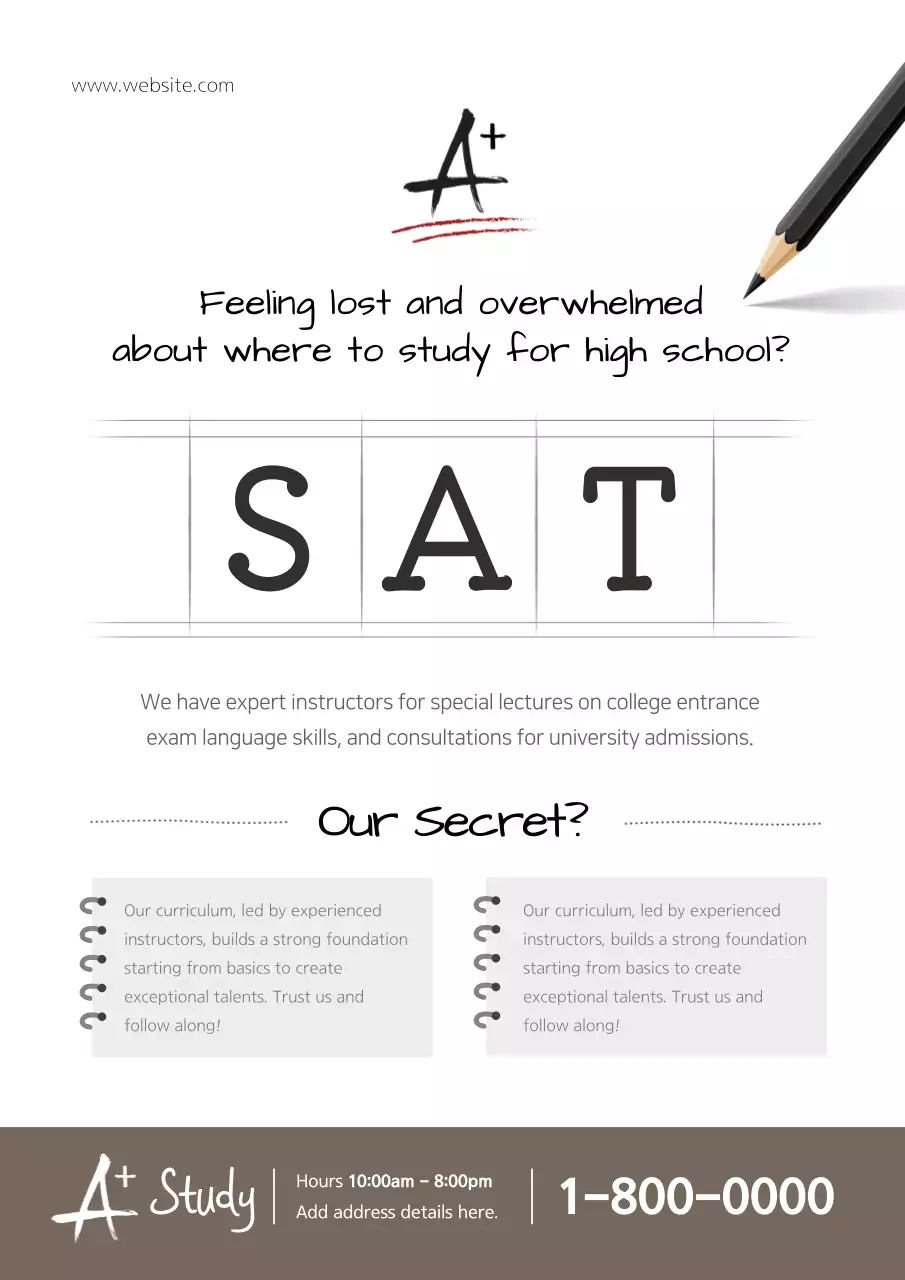 White Modern Sat Promotion Poster