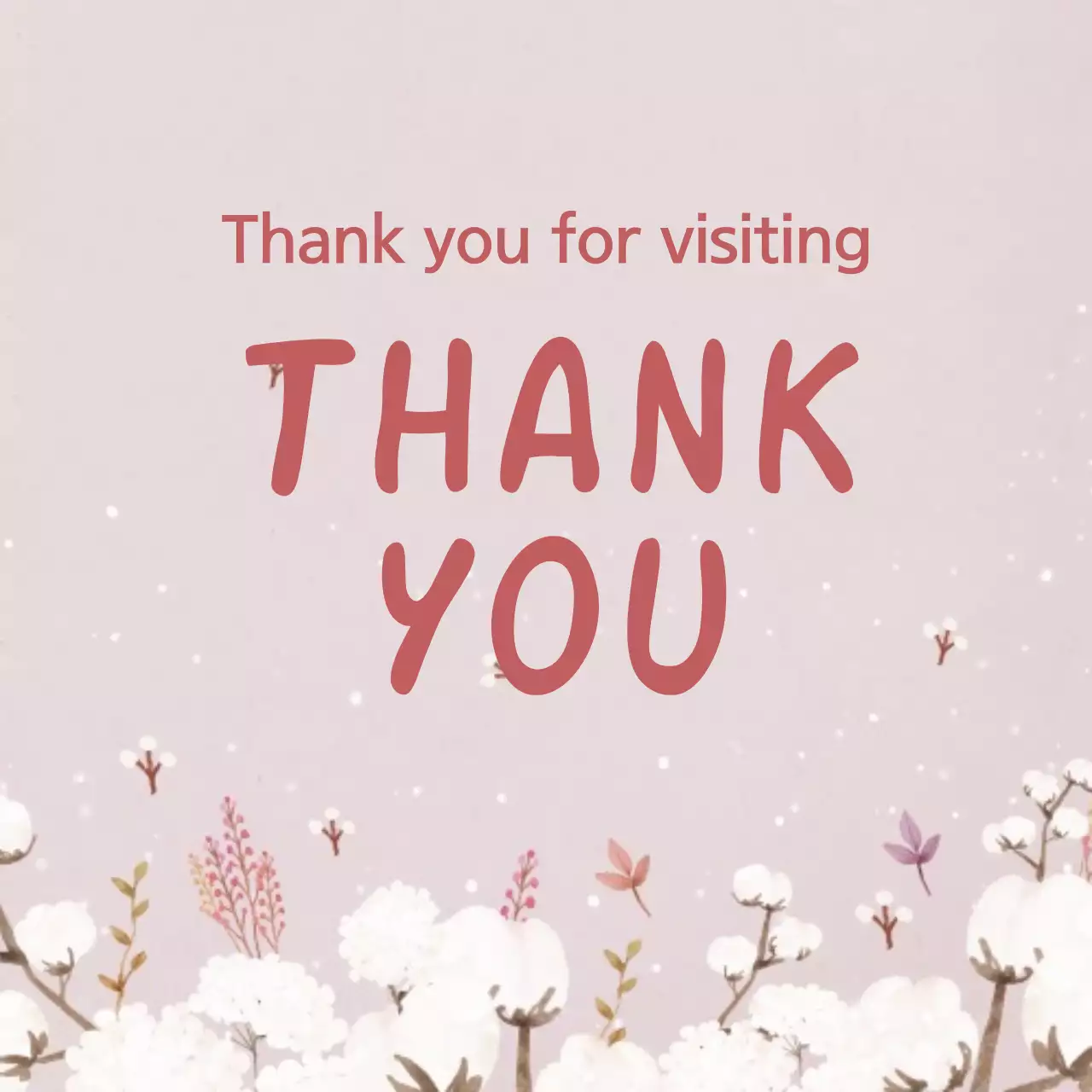 Spanduk Kartu Ucapan Terima Kasih Bunga Merah Muda