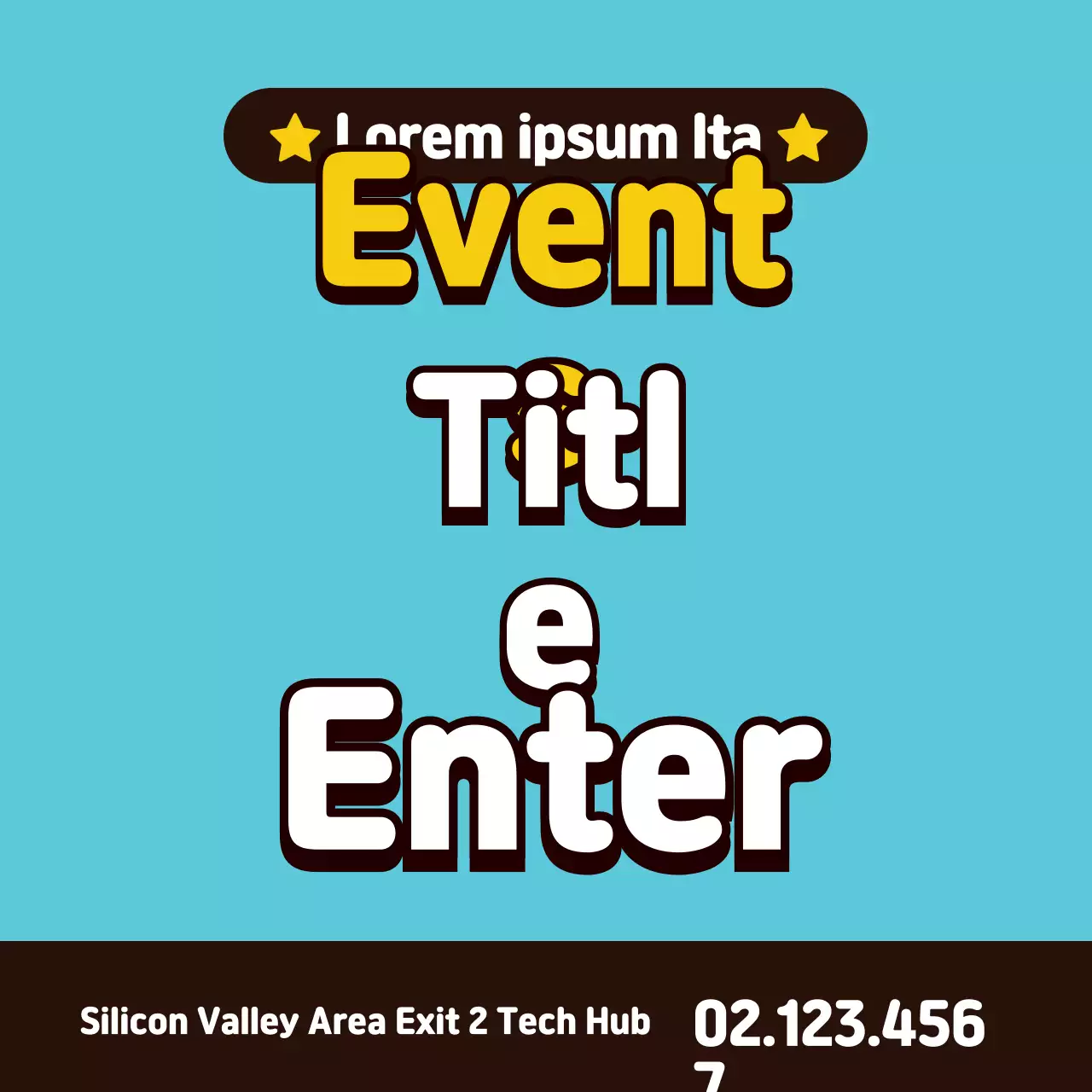 Blue Bold Event Announcement Banner