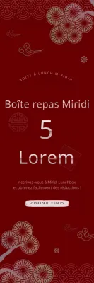 Remise sur les boîtes à bento traditionnelles rouges et blanches de conception coréenne