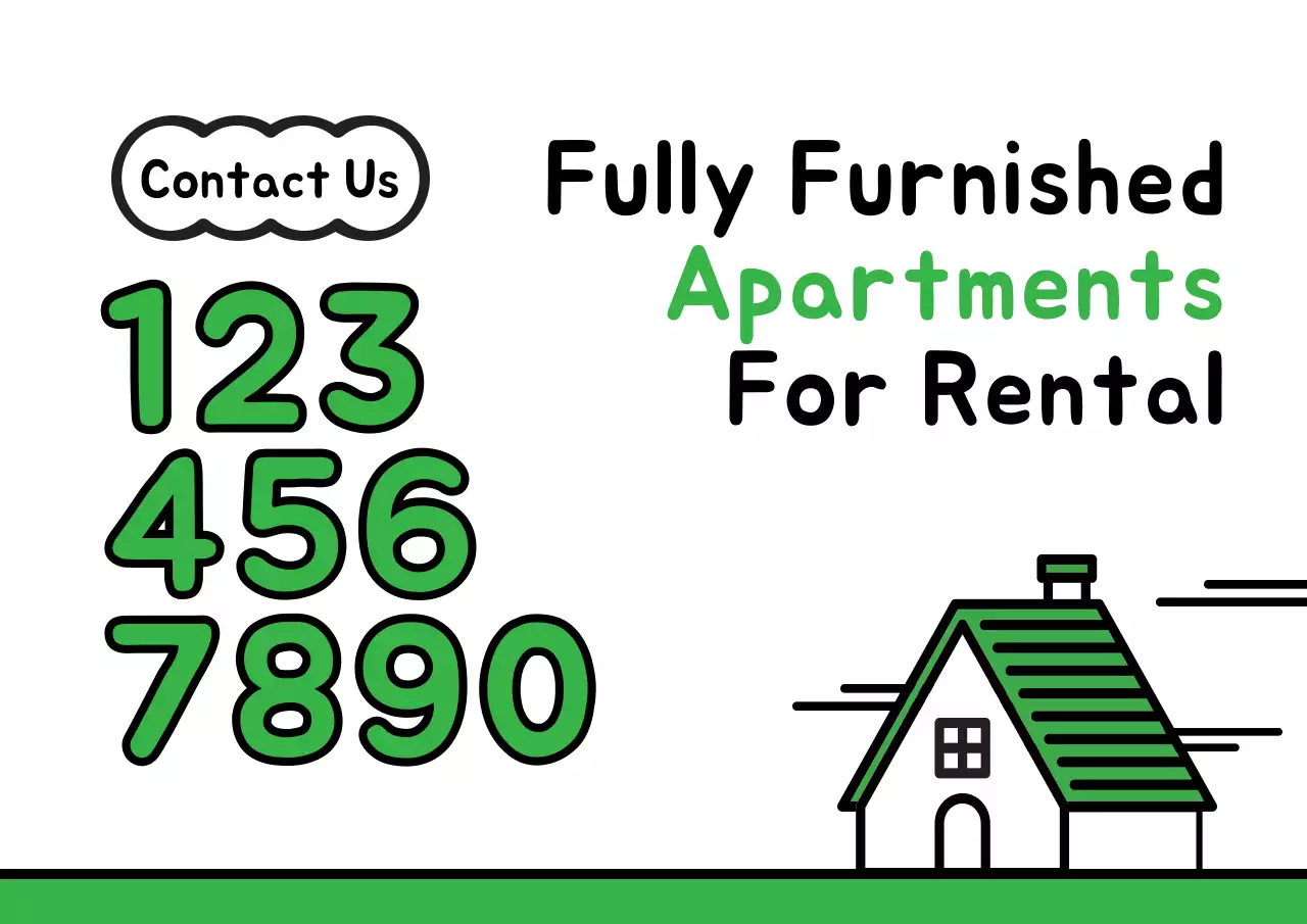 Green Simple Rental Promotion Poster