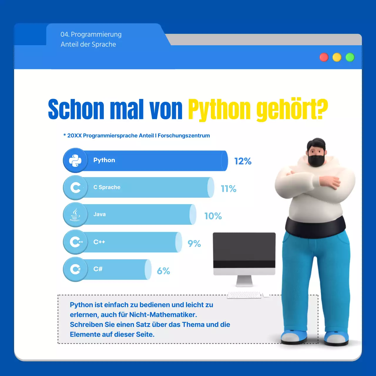 3D-Bilder in Blau hervorheben Einführung in die Programmiersprache