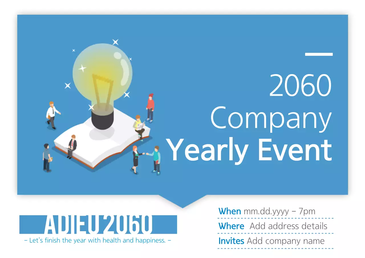 Blue Modern Event Invitation Poster