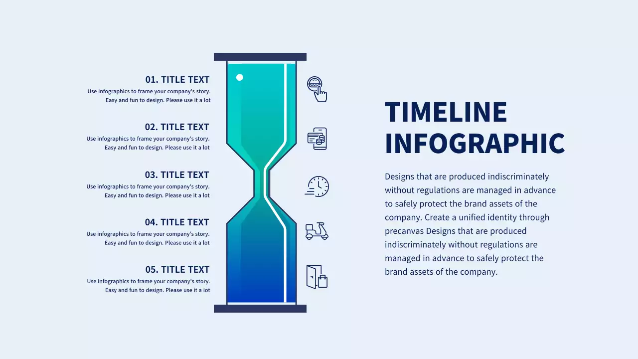 Blue Modern Timeline Guide Infographic