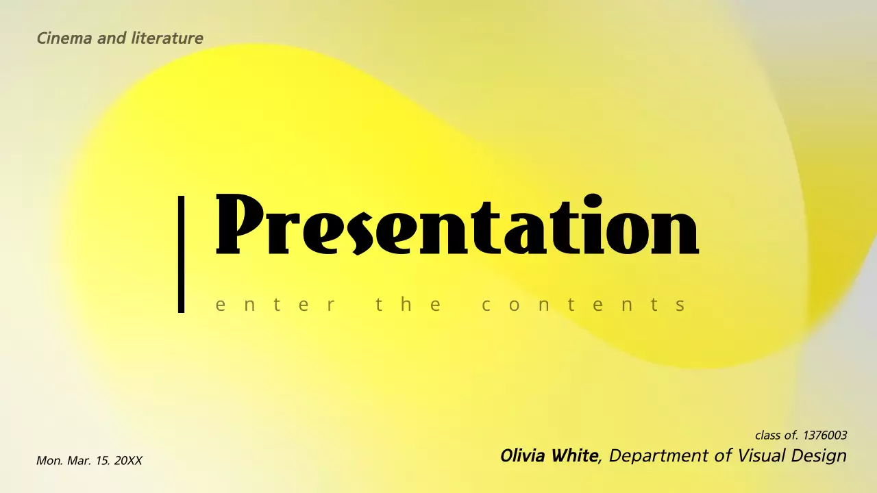 Yellow Modern Cinema Presentation