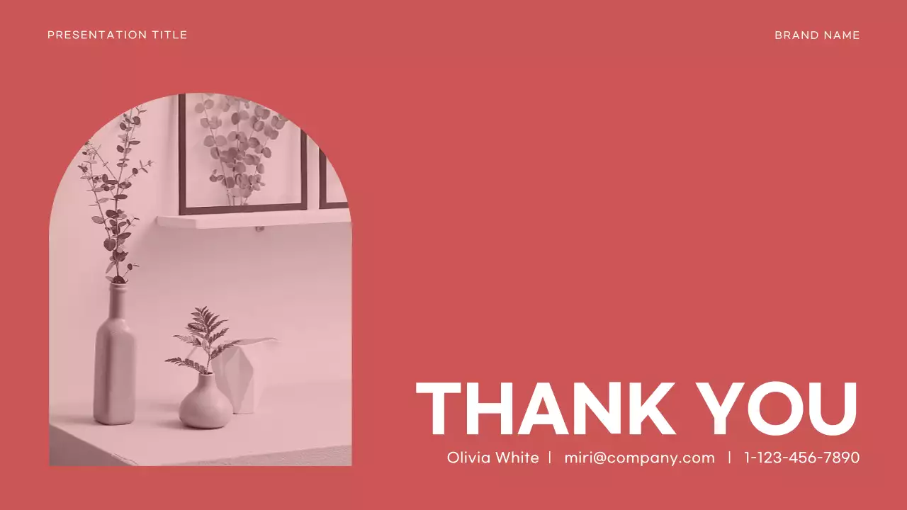 Red Minimal Document Presentation