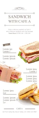 Banner Promocional Sanduíche Minimal Bege