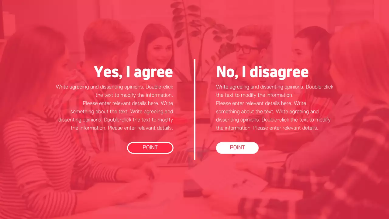 Bài thuyết trình thảo luận về tô sáng văn bản và bố cục ảnh màu đỏ