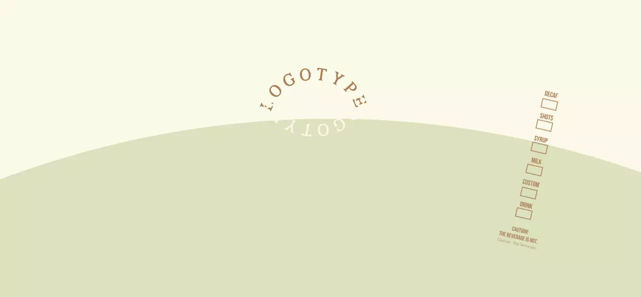 Simple concept logotype in light green and light yellow for a cafe