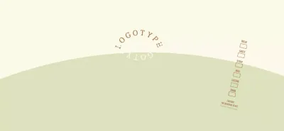 Simple concept logotype in light green and light yellow for a cafe