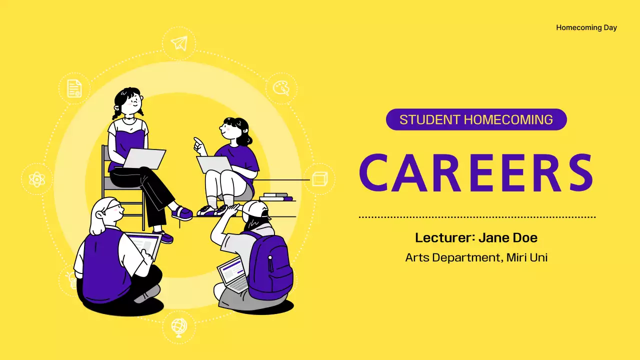 Yellow Modern Careers Lecture Presentation