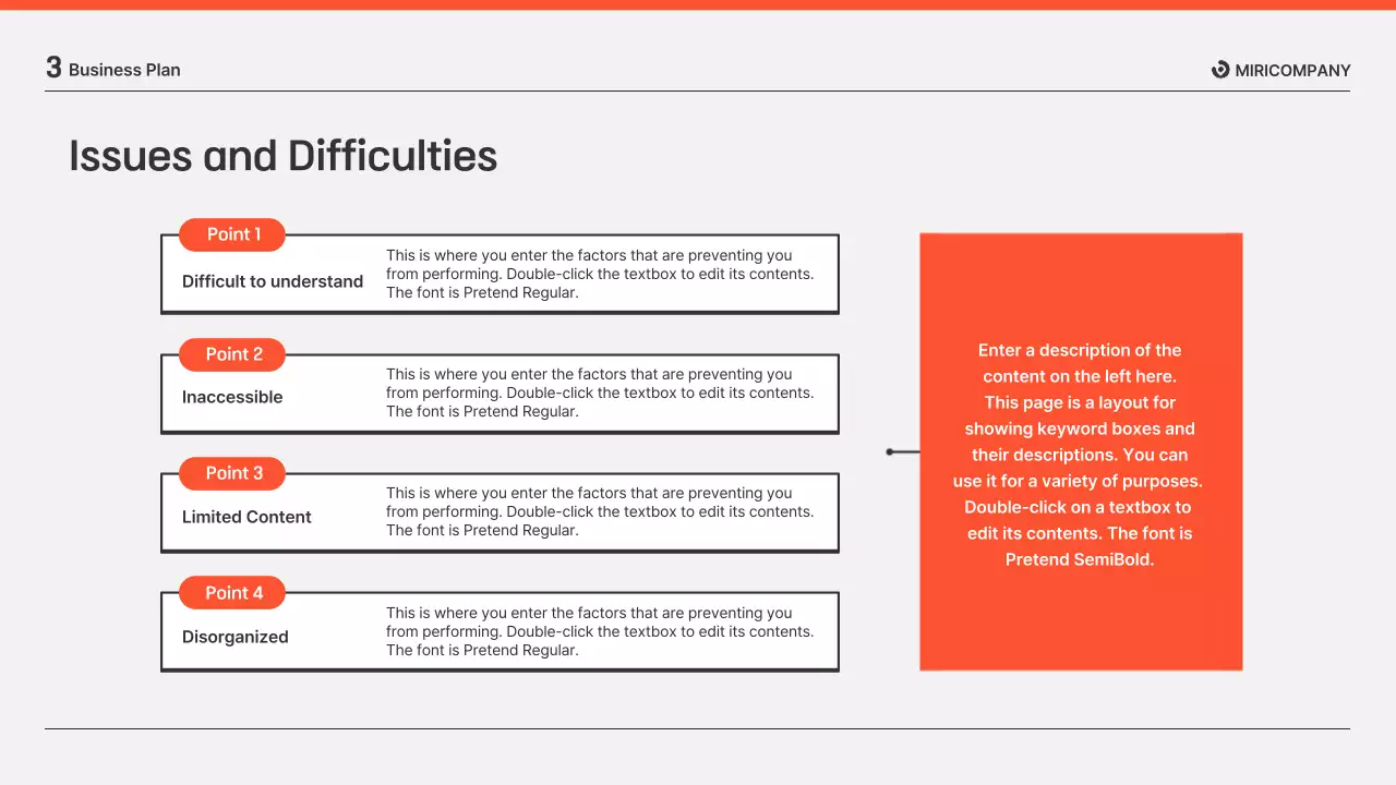 Orange and gray business report presentations