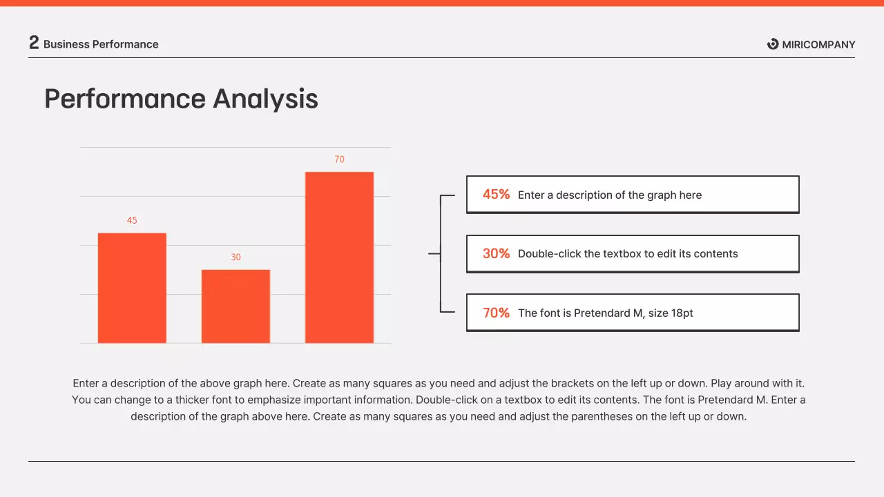 Orange and gray business report presentations