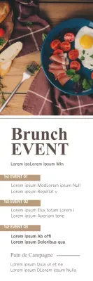 Banner de convite para brunch rústico marrom