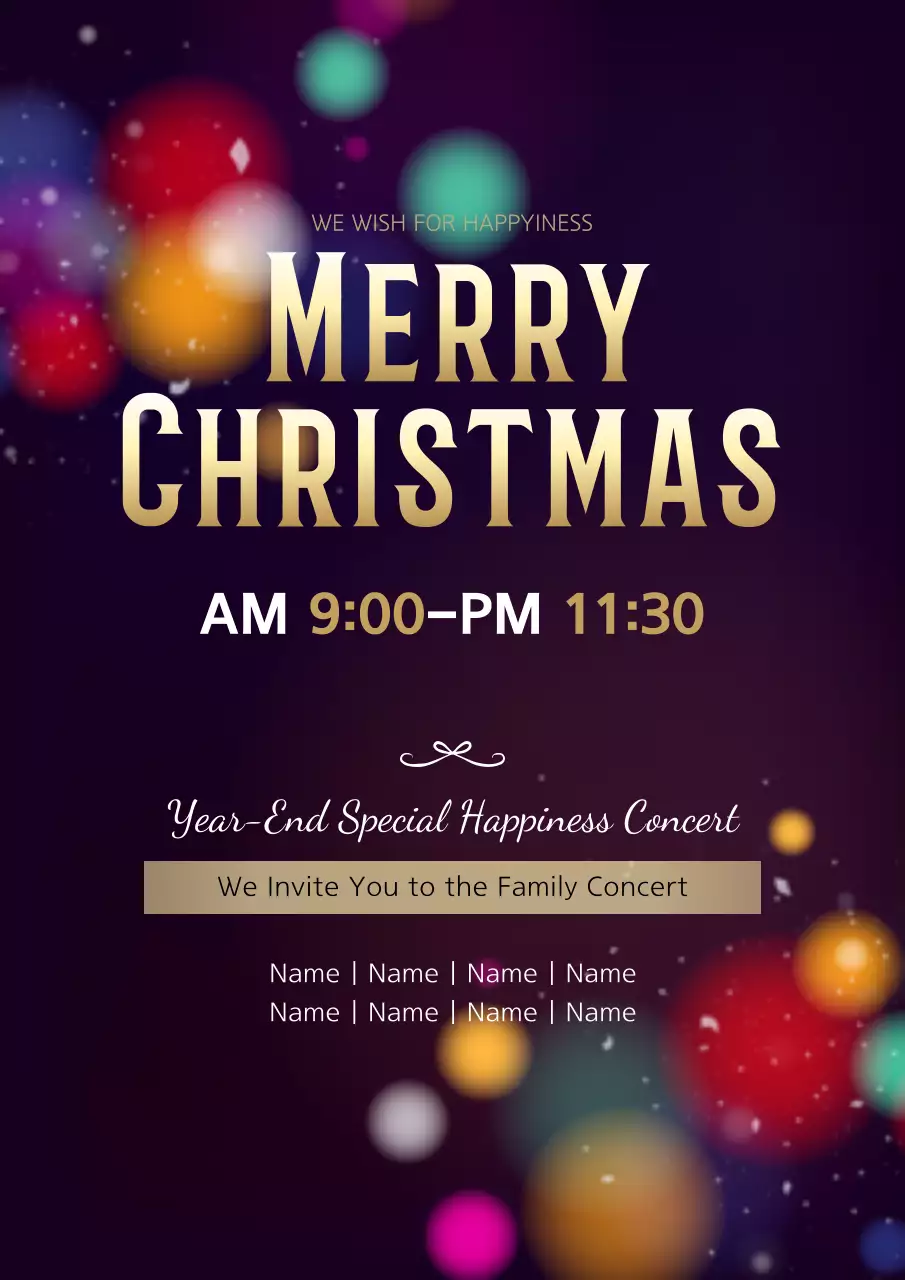 Purple Festive Christmas Invitation Poster