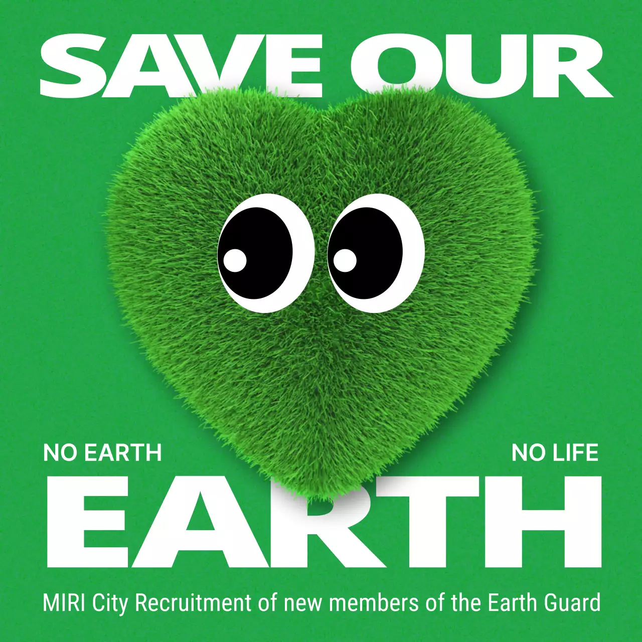 Green Modern Earth Recruitment Social Media Post
