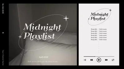 Black and white and beige vintage-inspired playlist YouTube thumbnail
