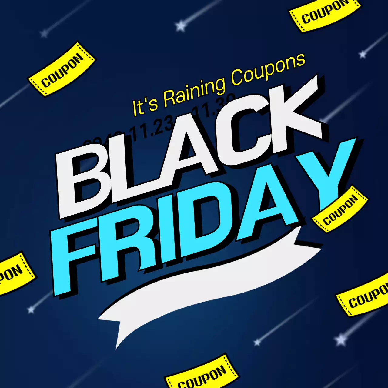 Blue Trendy Black Friday Promotion Instagram Post