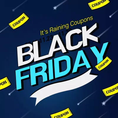 Blue Trendy Black Friday Promotion Instagram Post