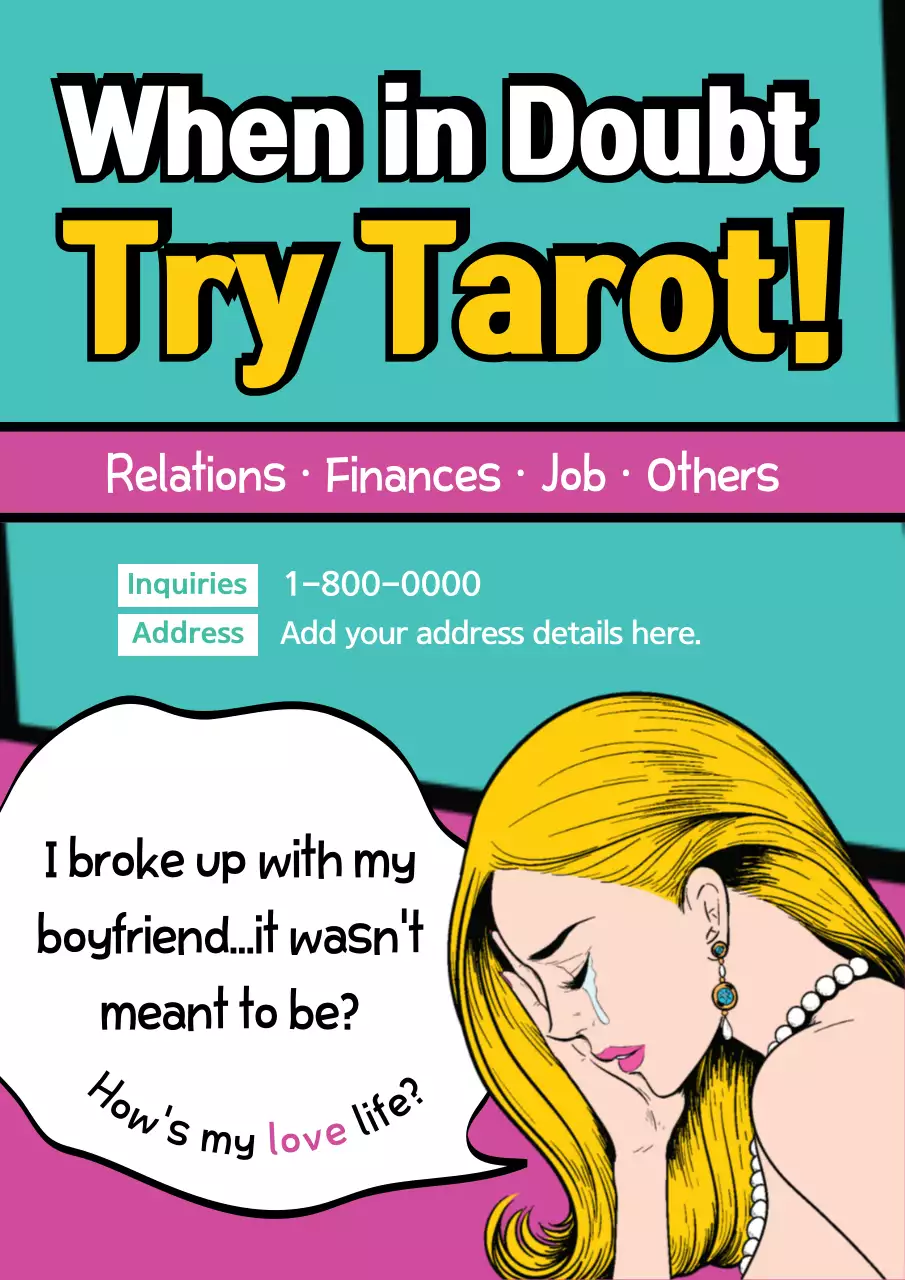 Yellow Pop Tarot Promotion Poster