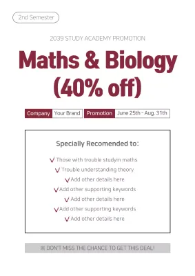 Red Modern Education Promotion Poster