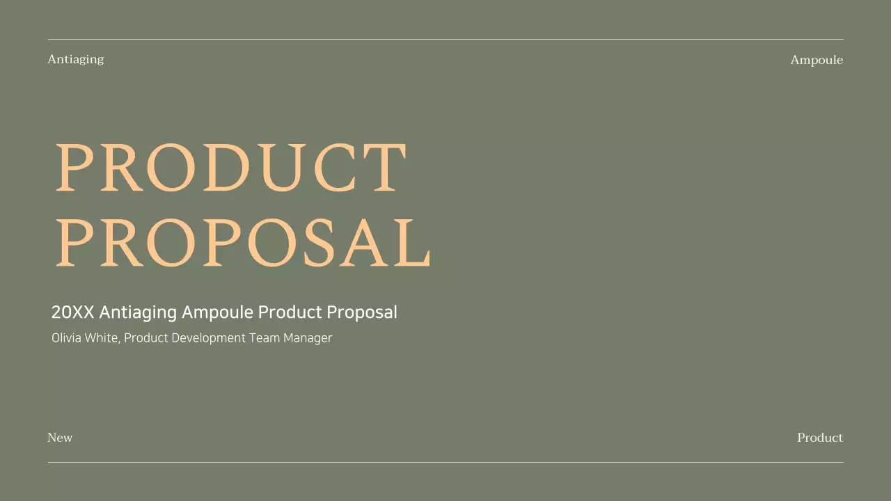 Green Minimal Product Proposal Presentation