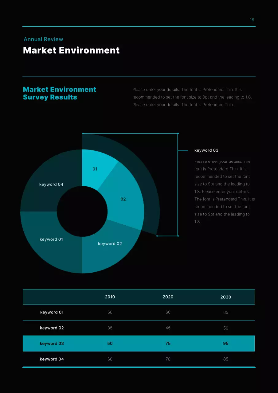 Simple concept business plan in light blue and black
