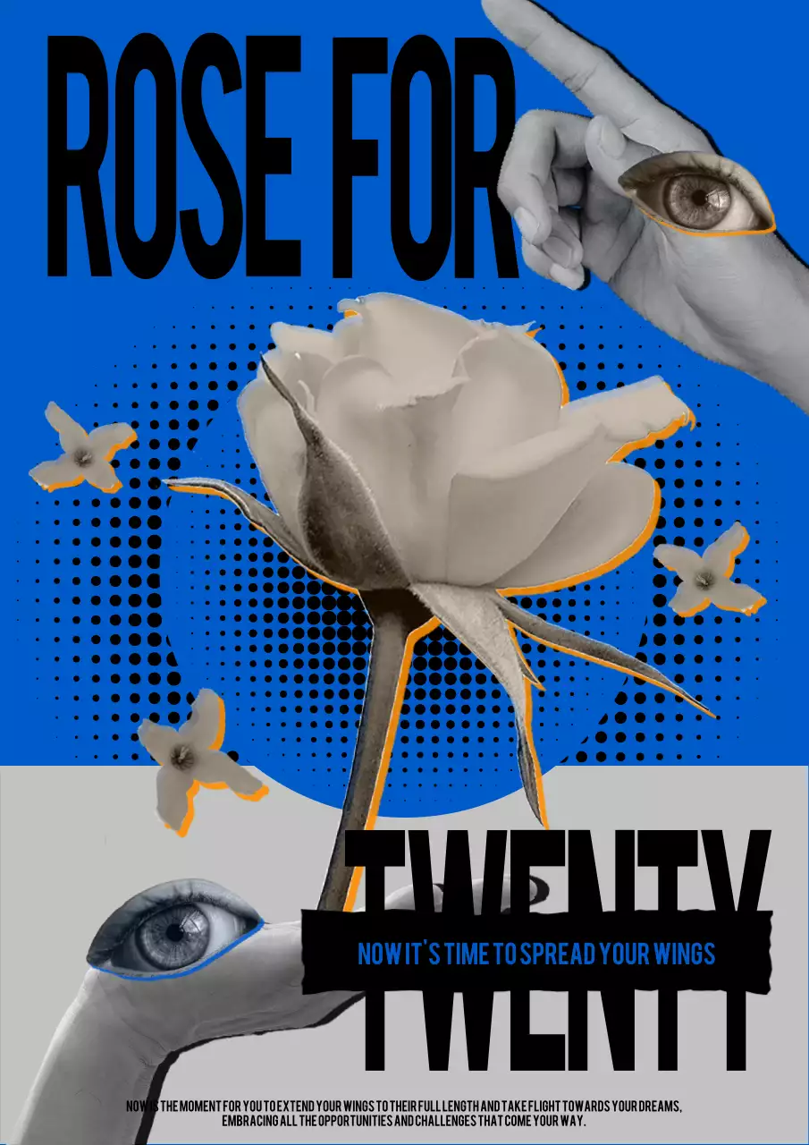 Blue Abstract Motivation Poster