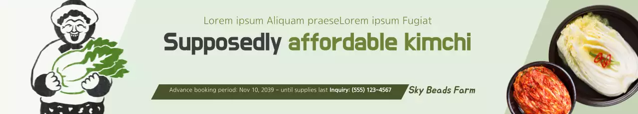 Banner Promocional Kimchi Tradicional Verde
