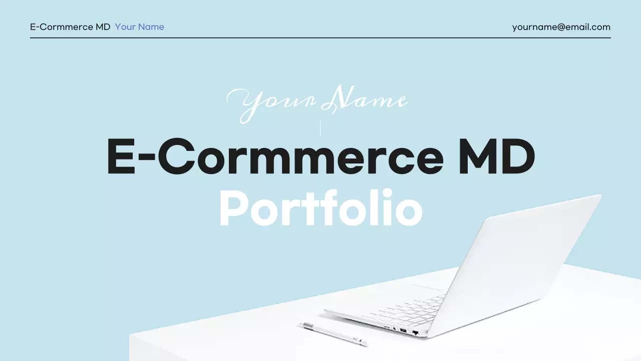 Blue Modern Ecommerce Portfolio Presentation