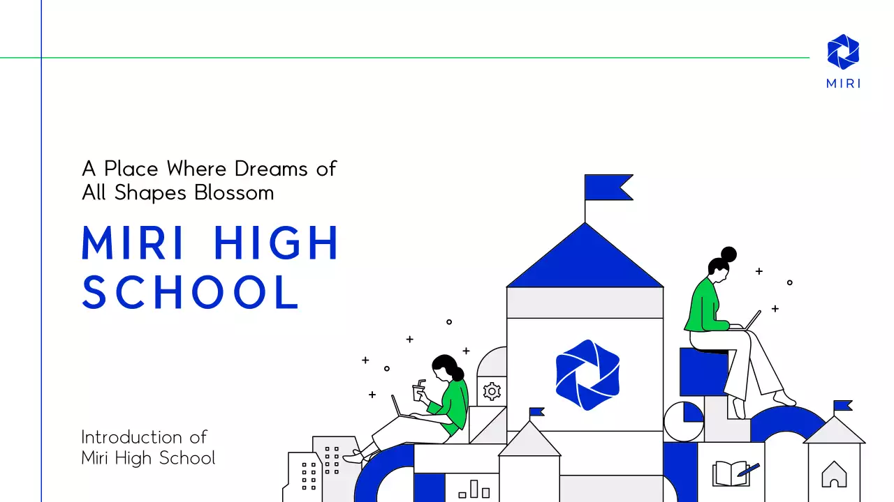 Green and blue school intro theme