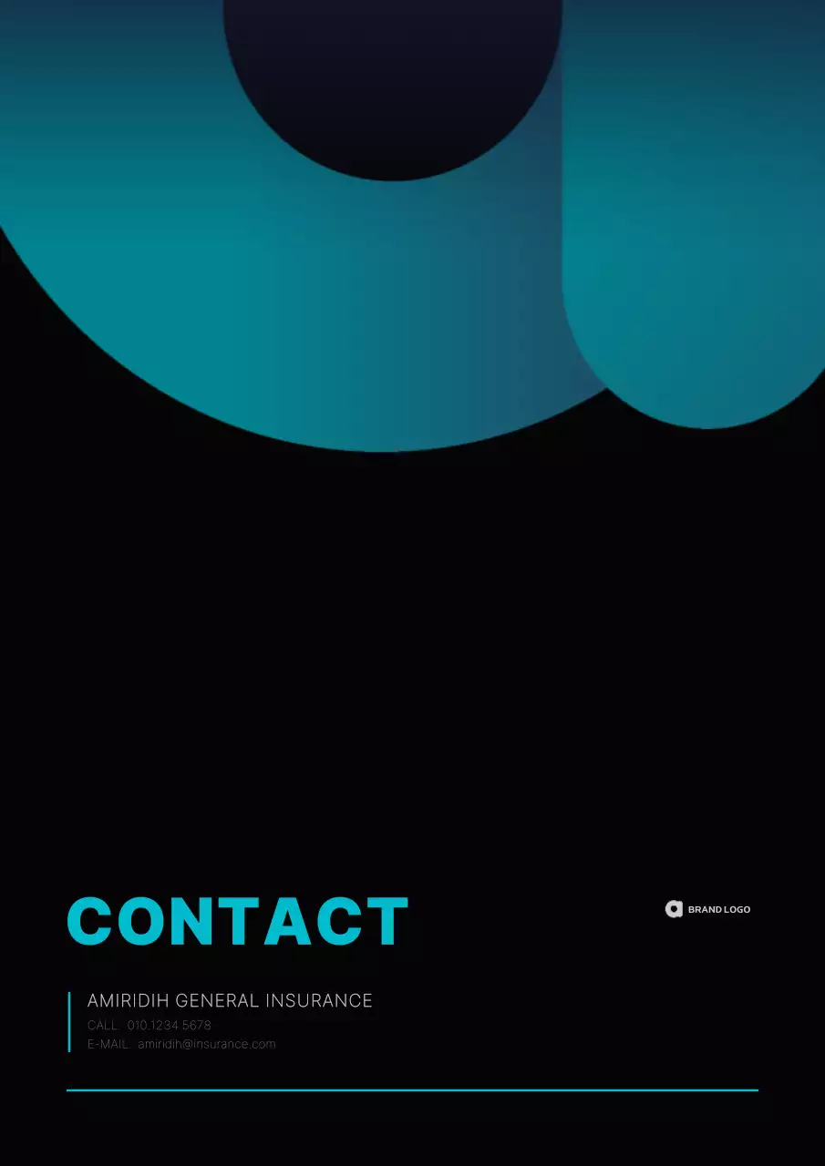 Simple concept business plan in light blue and black