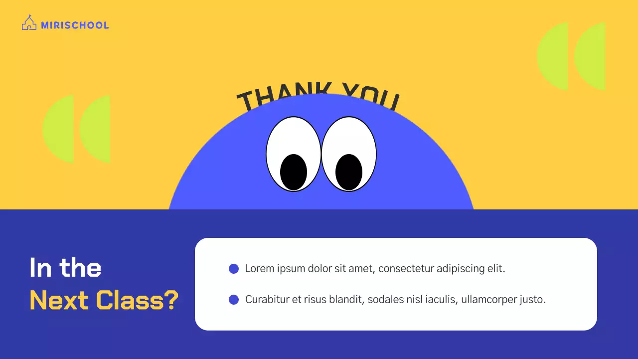 A vividly colored character illustration with yellow and cobalt blue accents.