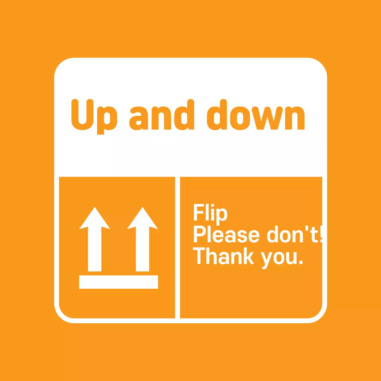 Orange Minimal Instruction Notice Banner