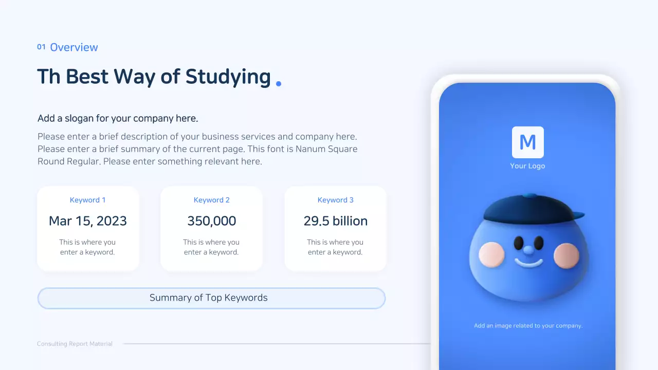 Blue Modern Consulting Report Presentation