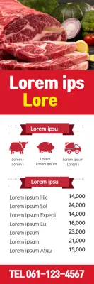 Banner de promoção de carne vermelha moderna